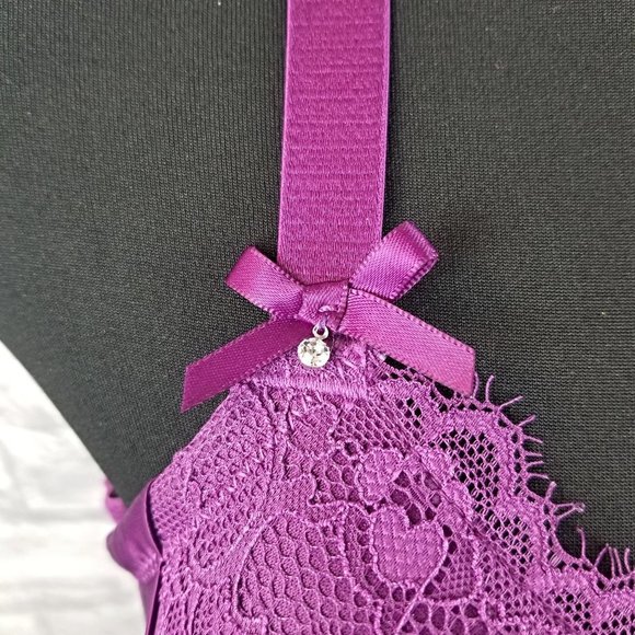 NWT - Adore Me Grape padded underwire bra 38DD - Picture 4 of 8